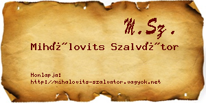 Mihálovits Szalvátor névjegykártya
